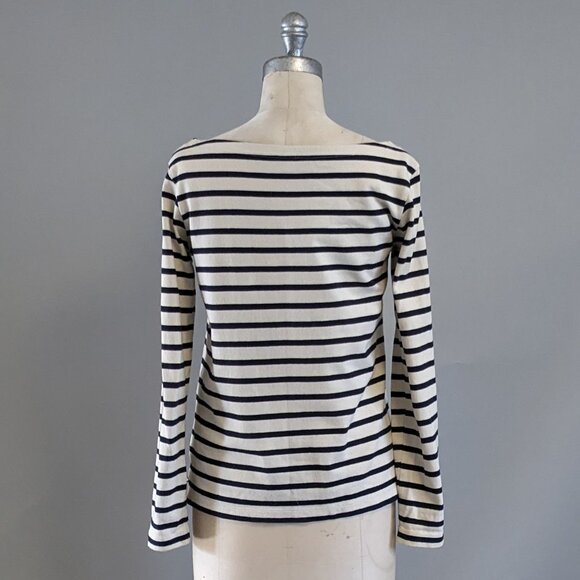 Uniqlo Mid-Weight Knit Striped Boatneck Top - Sailor - Mariner - Size XS - Picture 4 of 4